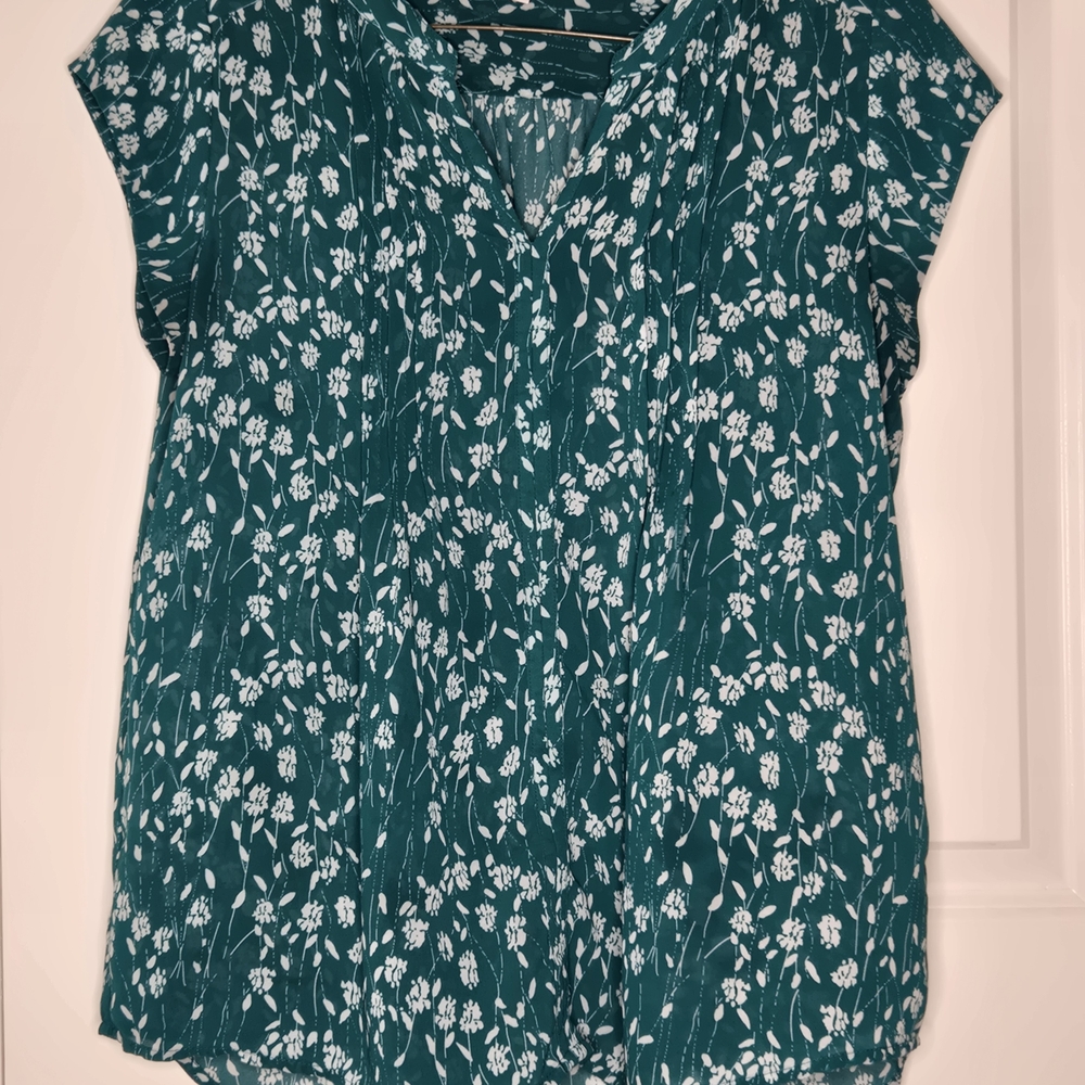 Floral Teal Women's Top